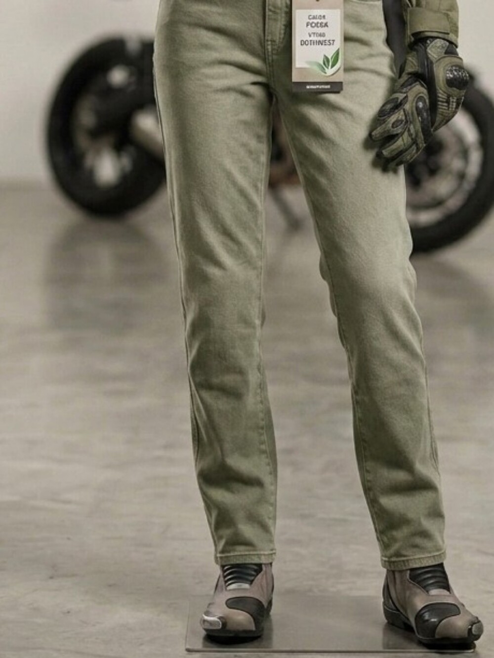Helmut Lang Olive Green Straight Leg Jeans